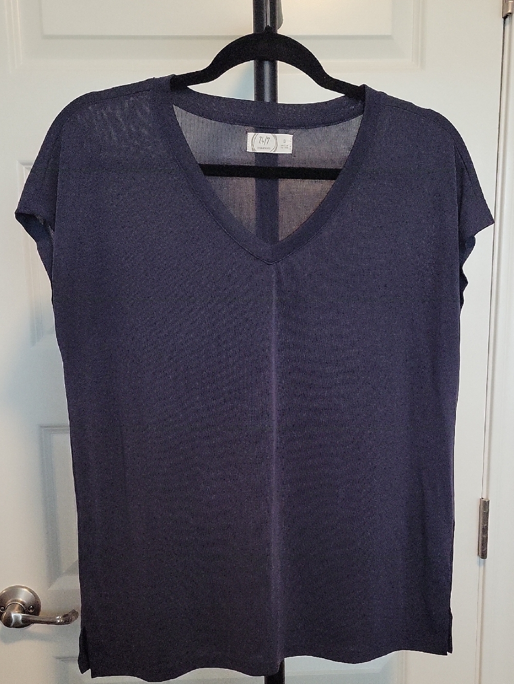 Maurices 24/7 Navy V-Neck Top
